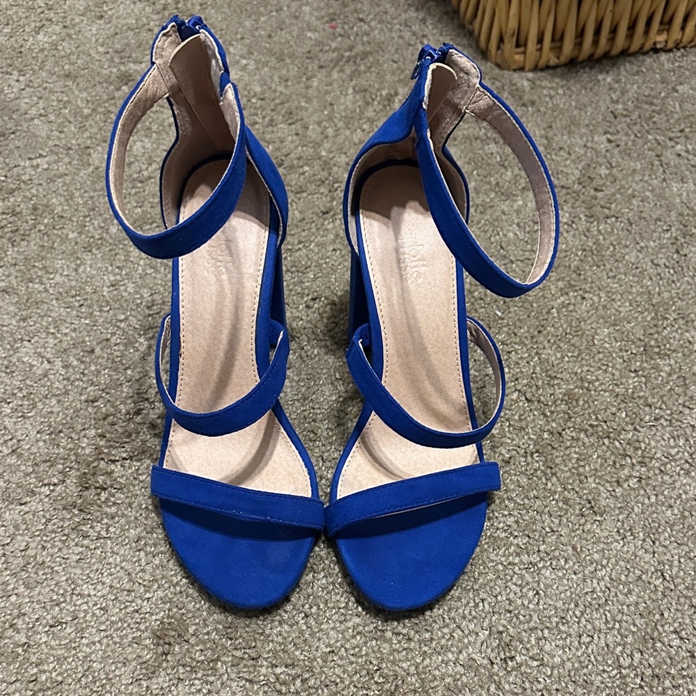 Charlotte Russe Royal Blue Strappy Heels